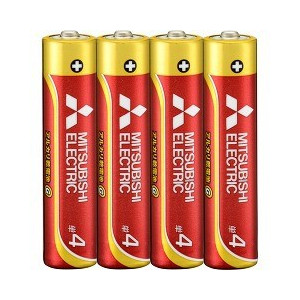 MITSUBISHI アルカリ乾電池単4形4本パック LR03GD/4S 三菱
