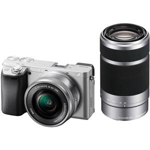 ソニー SONY デジタル一眼 ミラーレスカメラ α6400アルファ6400 ダブルズームレンズキット「ボディ+E PZ 16-50mm F3.5-5.6 OSS+E 55-210mm F4.5-6.3 OSS」 ILCE-6400Y-S シルバー