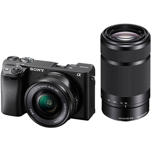 ソニー SONY デジタル一眼 ミラーレスカメラ α6400アルファ6400 ダブルズームレンズキット「ボディ+E PZ 16-50mm F3.5-5.6 OSS+E 55-210mm F4.5-6.3 OSS」 ILCE-6400Y-B ブラック