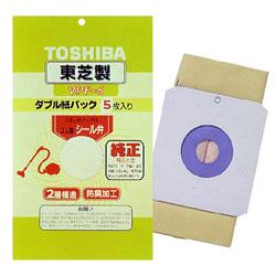 TOSHIBA 掃除機用防臭加工 シール弁付きダブル紙パック 5枚入 VPF-6 東芝