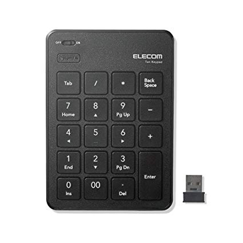 ELECOM テンキーボード 無線 パンタグラフ式 薄型 ブラック TK-TDP019BK エレコム
