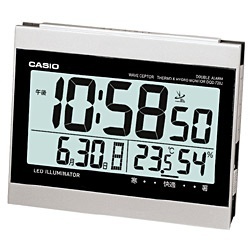 CASIO 電波置き時計 温湿度計付 シルバー DQD-720J-8JF カシオ
