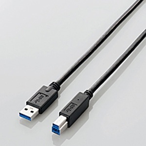 ELECOM USBケーブル USB3.0 A-Bタイプ スタンダード 2m ブラック USB3-AB20BK エレコム