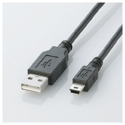 ELECOM USBケーブル USB2.0 A-miniBタイプ 1m ブラック U2C-M10BK エレコム