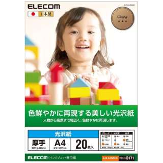 ELECOM 光沢紙 A4 20枚 EJK-GANA420 エレコム