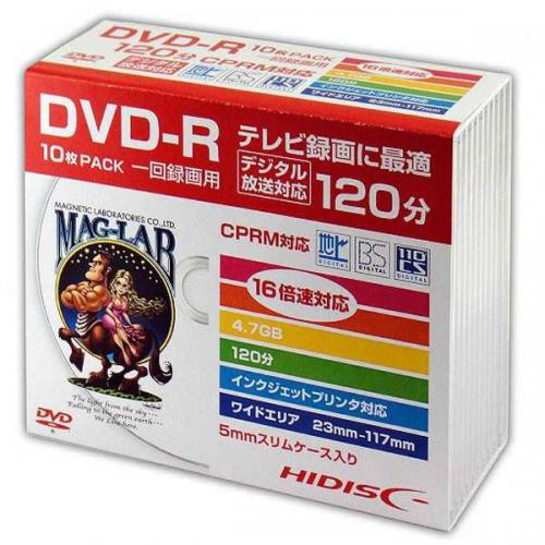 HI-DISC 録画用DVD-R 4.7GB 16倍速対応 10枚入 CPRM対応 HDDR12JCP10SC ハイディスク