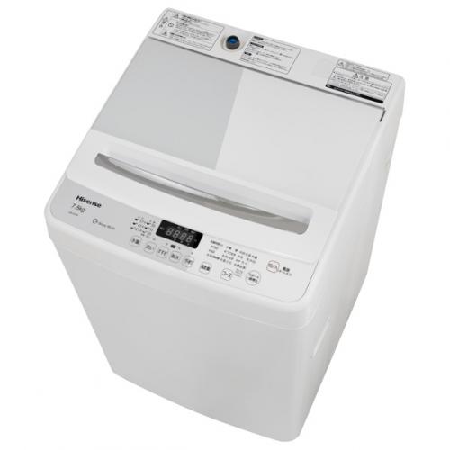 ハイセンス Hisense 全自動洗濯機  7kg ホワイト  HW-G75A　(宅配サイズ商品 / 設置・リサイクル希望の場合は別途料金および配達日・時間指定不可)