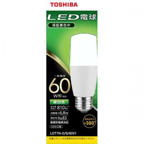 東芝 TOSHIBA LED電球 一般電球形 810lm(昼白色相当)LDT7N-G/S/60V1