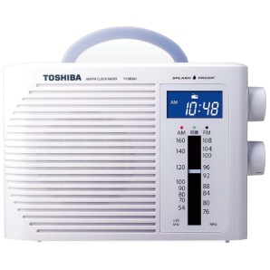 TOSHIBA 防水クロックラジオ ホワイト TY-BR30F-W 東芝