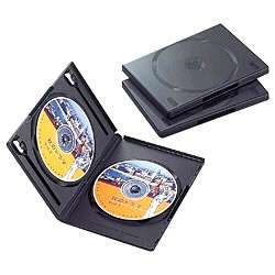 ELECOM トールケース DVD BD 対応 標準サイズ 2枚収納 3個セット ブラック CCD-DVD04BK エレコム