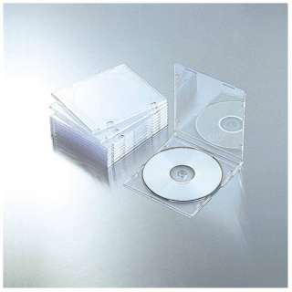 ELECOM DVD CDケース プラケース スリム 1枚収納 10枚パック クリア CCD-JSCS10CR エレコム