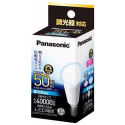 Panasonic 調光器対応LED電球 小型電球形 600lm 電球色 口金E17 LDA6DGE17K50DSW パナソニック