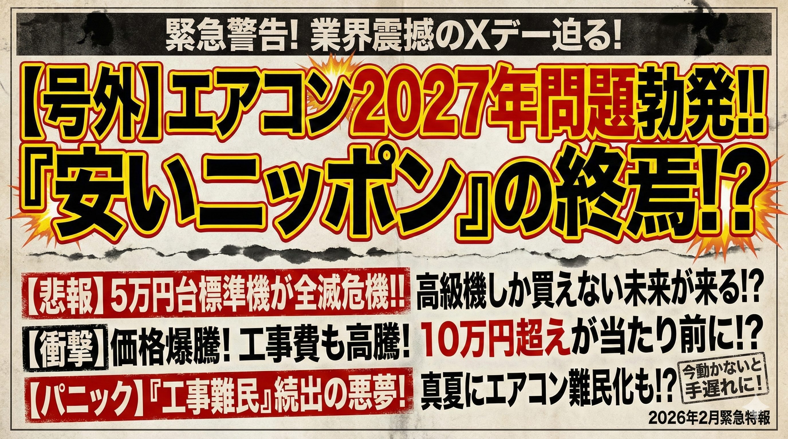 号外 エアコン2027年問題