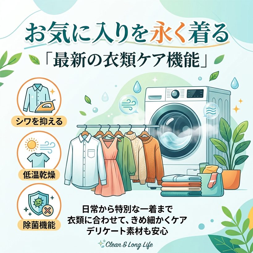 お気に入りを永く着る「最新の衣類ケア機能」