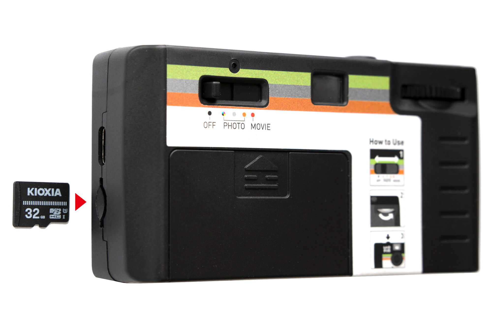 データはmicroSDHCに保存