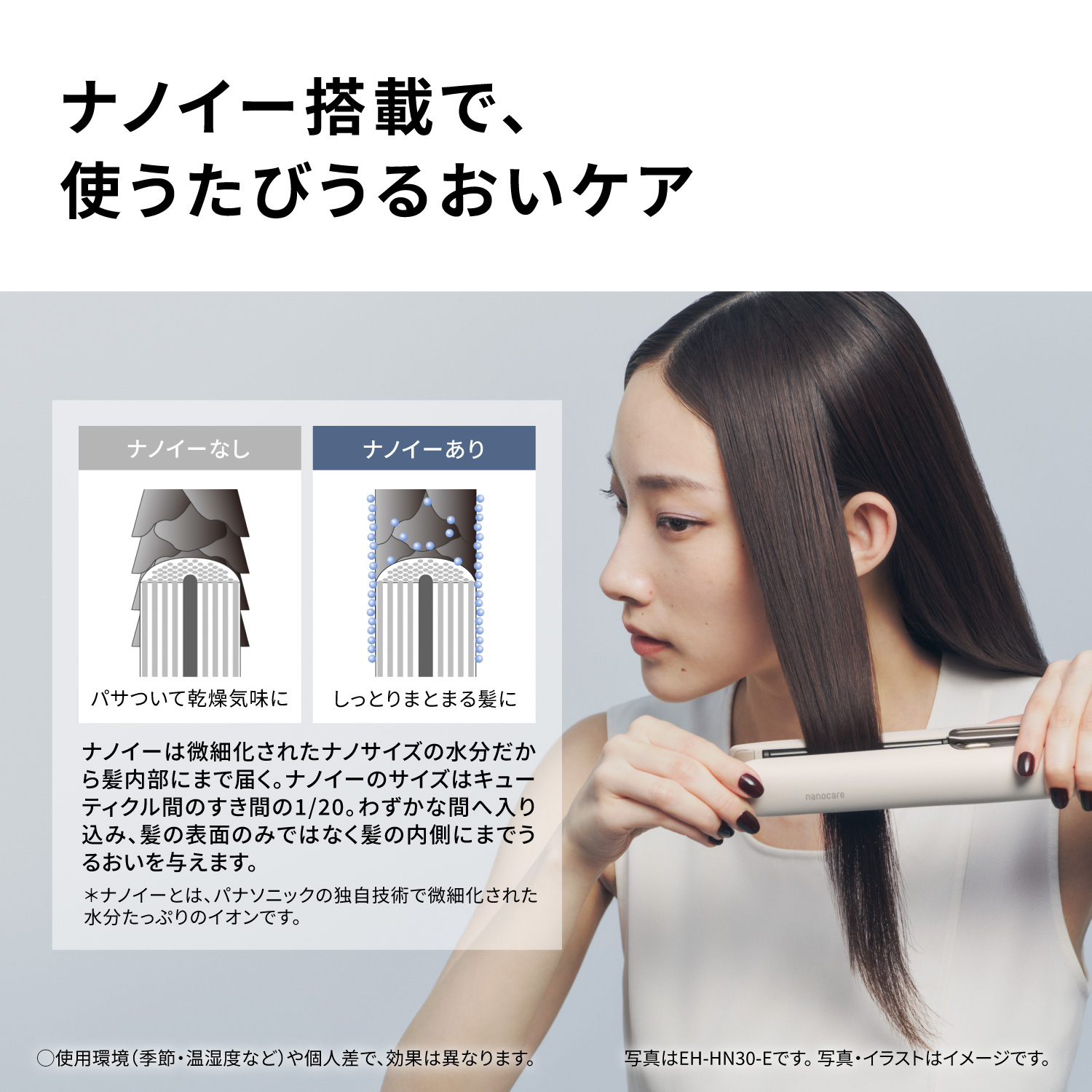 ナノイー搭載で使うたびうるおいケア
