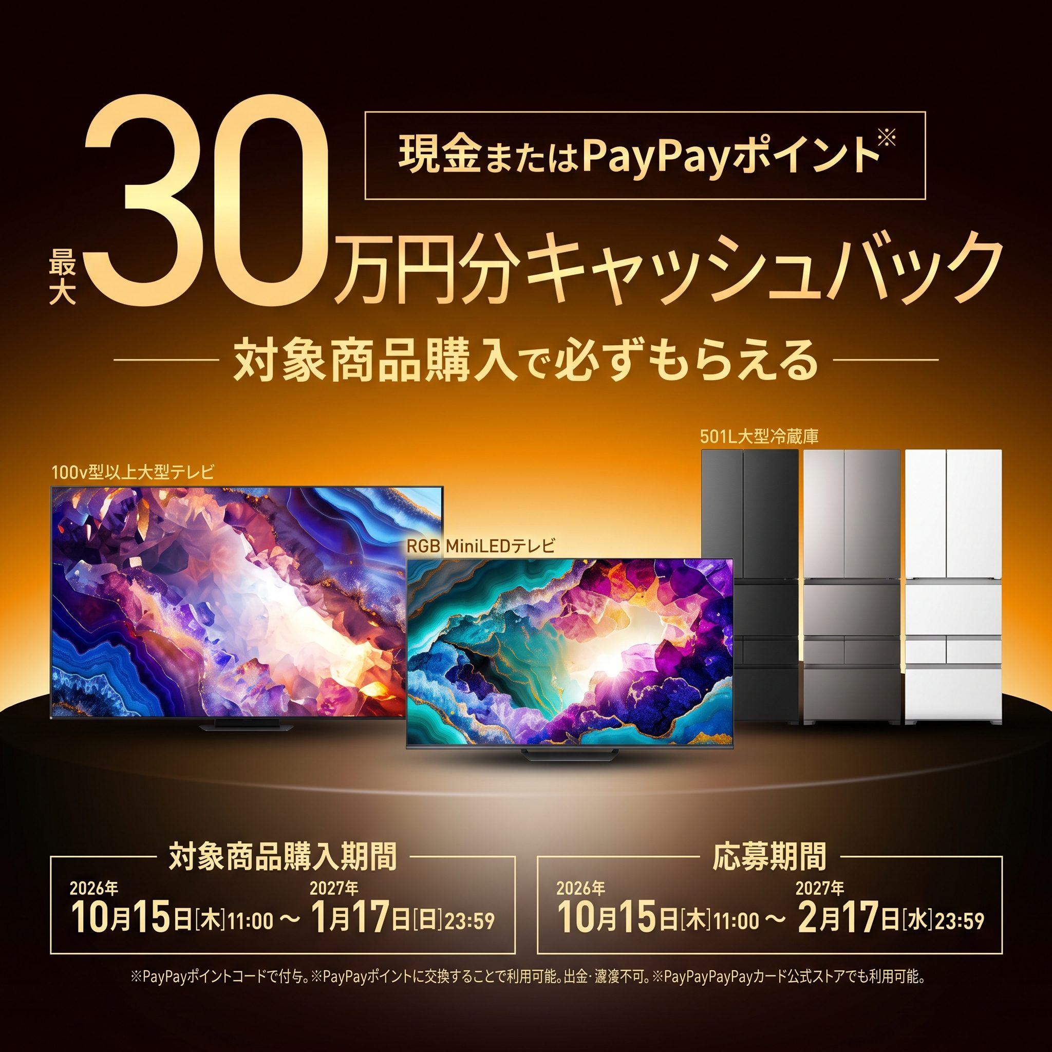 Hisenceキャッシュバックキャンペーン